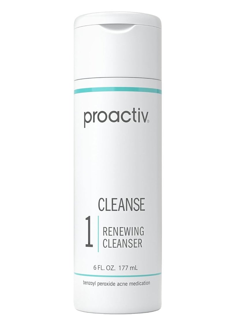 Proactiv Acne Cleanser - Benzoyl Peroxide Face Wash and Acne Treatment - Daily Facial Cleanser and Hyularonic Acid Moisturizer with Exfoliating Beads - 90 Day Supply, 6 Oz - Image 1