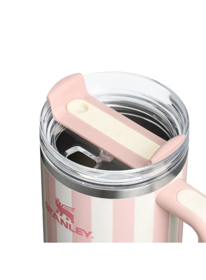 Stanley Cabana Gloss Quencher 40 oz Travel Tumbler | FlowState 3-Position Lid | Insulated Stainless Steel Cup | BPA-Free | Reusable Straw | Comfort-Grip Handle | Car Cup Holder Compatible | Keeps Drinks Hot or Cold for Hours | Durable & Eco-Friendly - Image 3