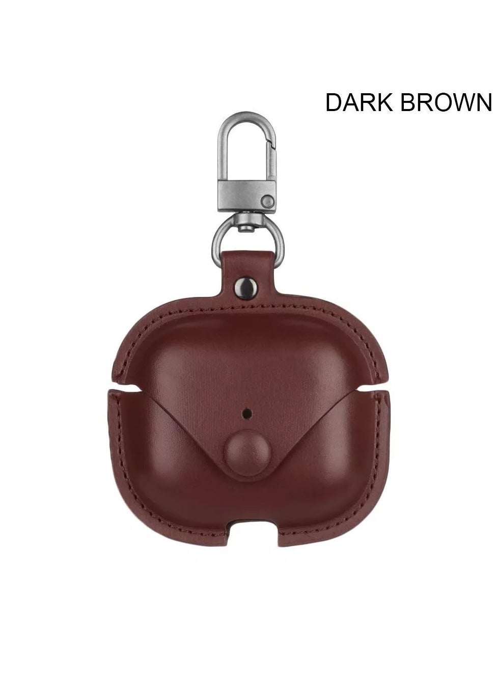 TWEGGON Airpods 4 Case, Luxury Leather Case Compatible with Apple Airpods 4 Dark Brown