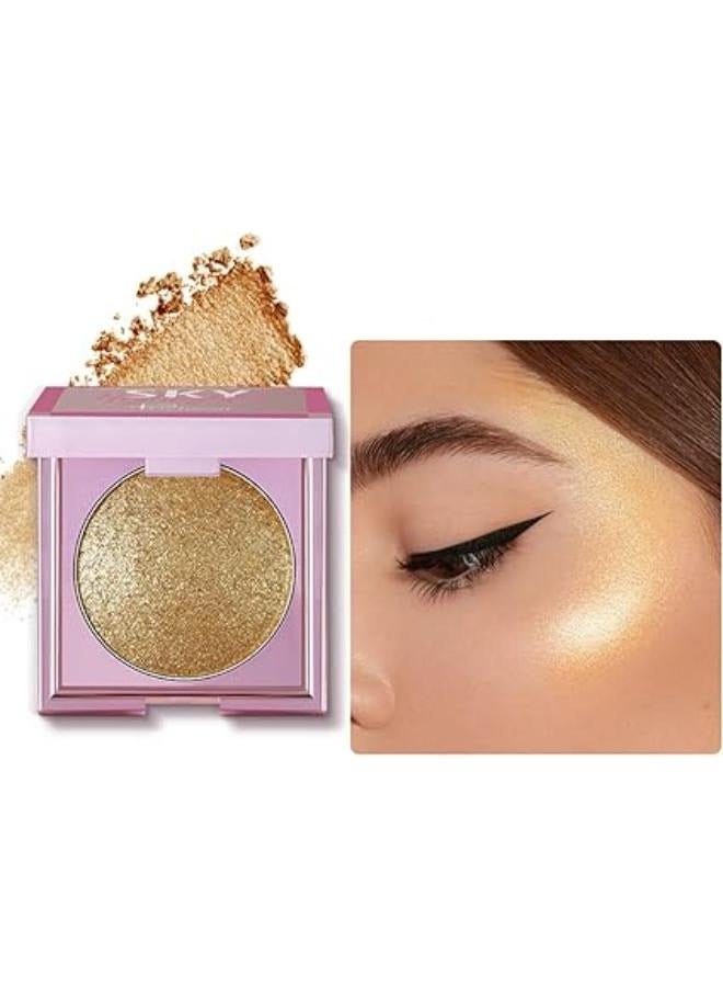 MAKEUP BY MARIO Master Crystal Reflector™ Face Powder Eyeshadow Glitter Soft Shimmer Long Lasting (07 Gold) - Image 2