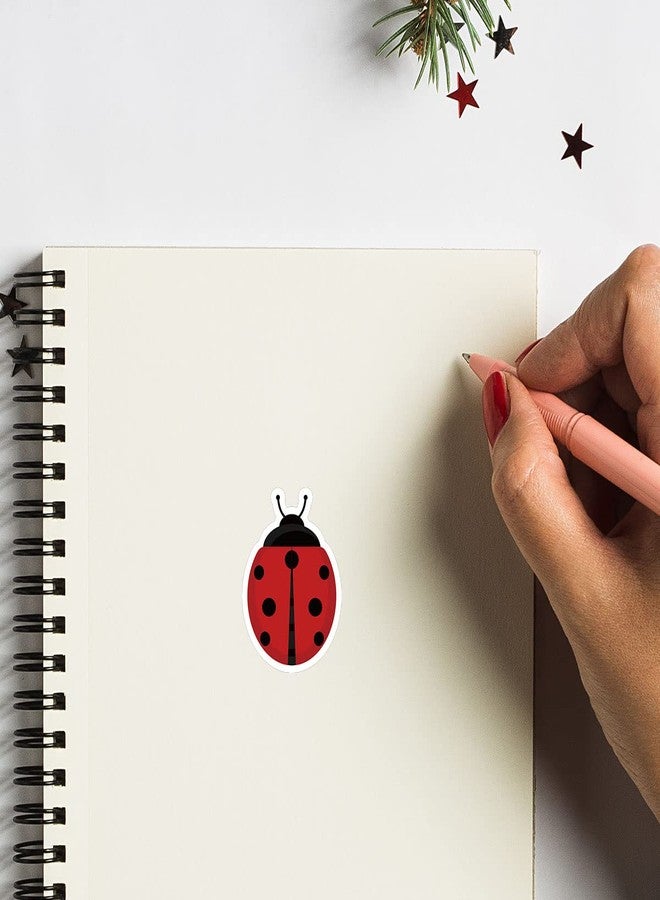 GUVSPTI Ladybug Stickers 1in for Scrapbooking, Arts, Craft, Kids DIY, Calendars Journals Labels 80-Pack - Image 3