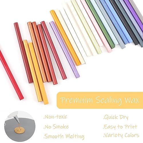Andotopee Gold Wax Seal Sticks 26pcs, Andotopee Metallic Glue Gun Wax Seal Sticks for Wax Seal Stamp, Premium Sealing Wax for Envelope Letter Seal Wedding Invation Craft Adhesive, Great Gift Ideas (Mini Size) - Image 5