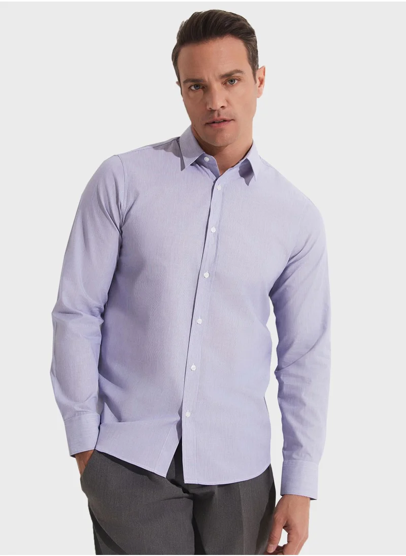 JUNE Striped Slim Fit Shirt