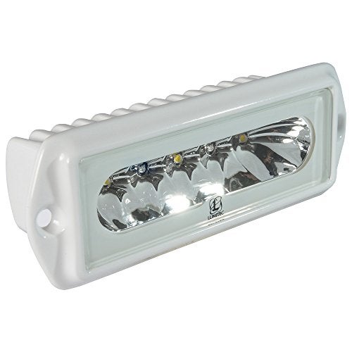 Lumitec 101099 Capri2 LED Flood Light, Flush Mount, White Housing, White Dimming, Blue Dimming, 4.91x 1.75-Inch - Image 1