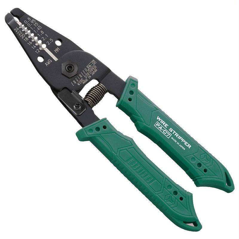 Engineer مقصات الأسلاك الدقيقة ENGINEER PA-07، جودة احترافية بفكوك حادة من الفولاذ الكربوني ومقبض غير قابل للانزلاق مع مقابض تعمل بنابض (صنع في اليابان) - Image 1