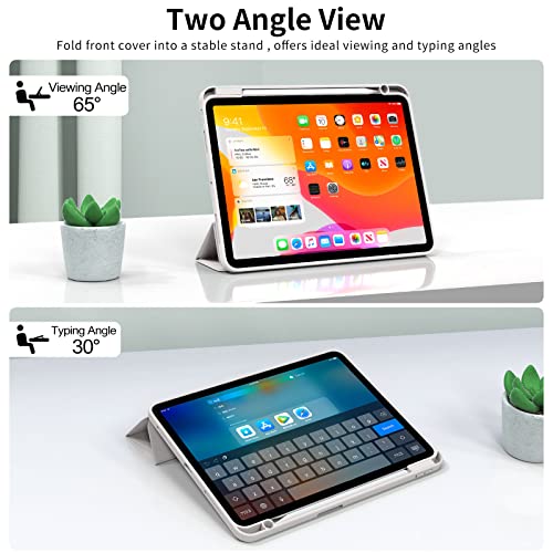 kenke Case for iPad Air 11-inch M3/M2 (2025/2024), iPad Air 5th/4th Generation (2022/2020) 10.9-inch, Auto Sleep/Wake Slim Trifold Stand Case with Pencil Holder, Soft TPU Smart Back Cover, Gray - Image 4