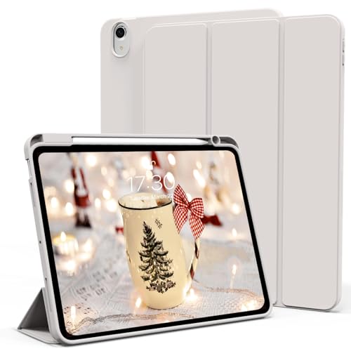 kenke Case for iPad Air 11-inch M3/M2 (2025/2024), iPad Air 5th/4th Generation (2022/2020) 10.9-inch, Auto Sleep/Wake Slim Trifold Stand Case with Pencil Holder, Soft TPU Smart Back Cover, Gray - Image 1