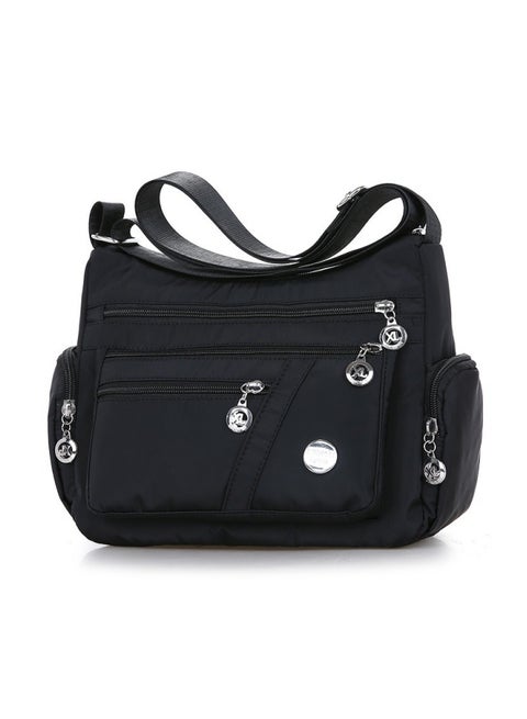 Women's Multi-pocket Classified Storage Shoulder Bag, Ladies Large-capacity Crossbody Bag Sling Bag Side Bag Carry Bag, Lightweight Nylon Material Satchel Bag Phone Bag Tourist Bag Shopping Bag