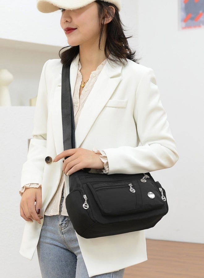 Women's Multi-pocket Classified Storage Shoulder Bag, Ladies Large-capacity Crossbody Bag Sling Bag Side Bag Carry Bag, Lightweight Nylon Material Satchel Bag Phone Bag Tourist Bag Shopping Bag - Image 2