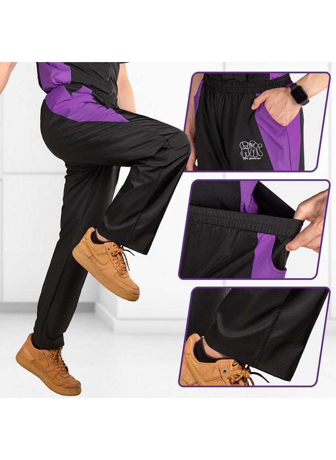 Noverlife Breathable Grooming Pants, Xl Size, AntiStatic Pet Beautician Trousers With 2 Pockets, Dog Cat Groomer Cosmetologist Uniforms, Soft Pet Groomer Trousers, Splash Proof Trousers For Pet Store  - Image 4