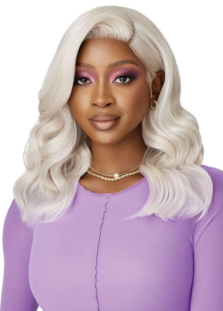 Outre Lace Front Wig Perfect Hair Line 13X4 Swoop Series Swoop 4 BURGUNDY FLAME