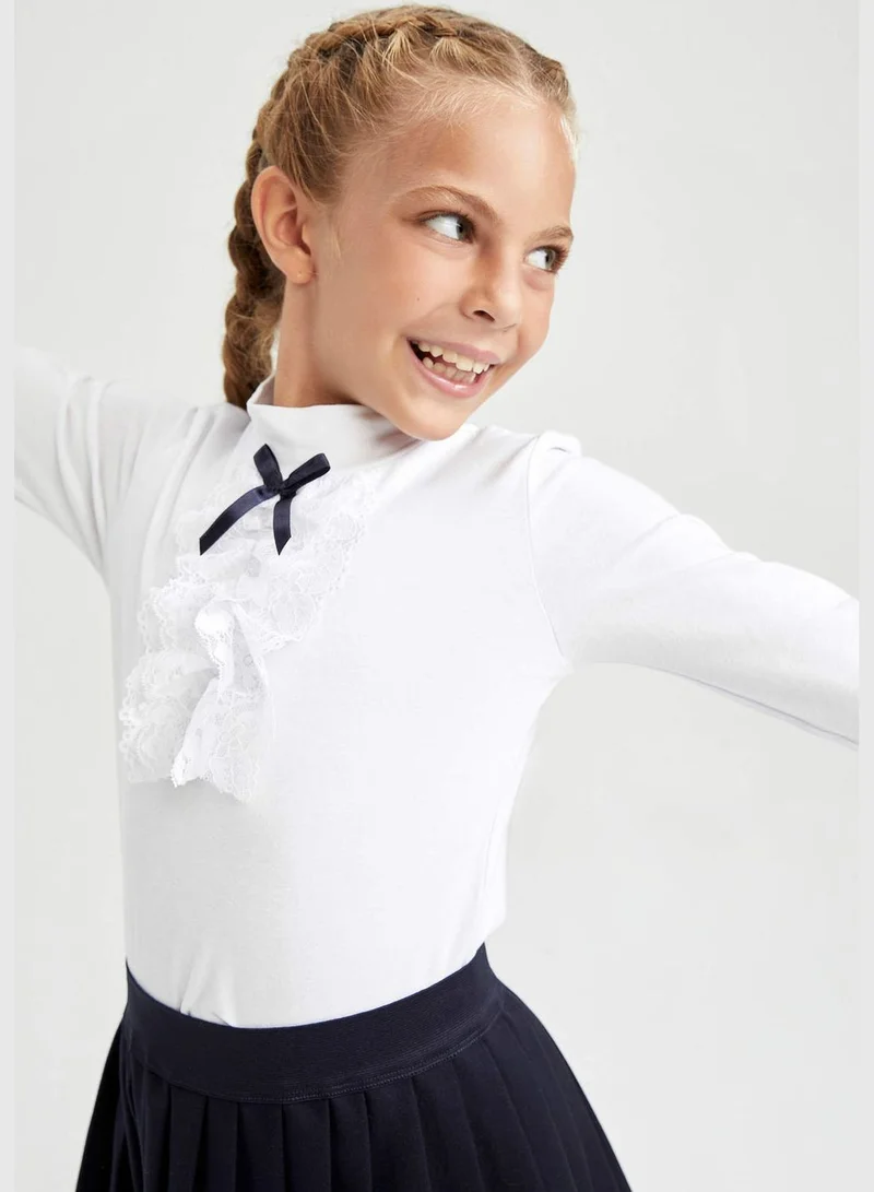 ديفاكتو Girl Regular Fit Half Turtle Neck Long Sleeve Body