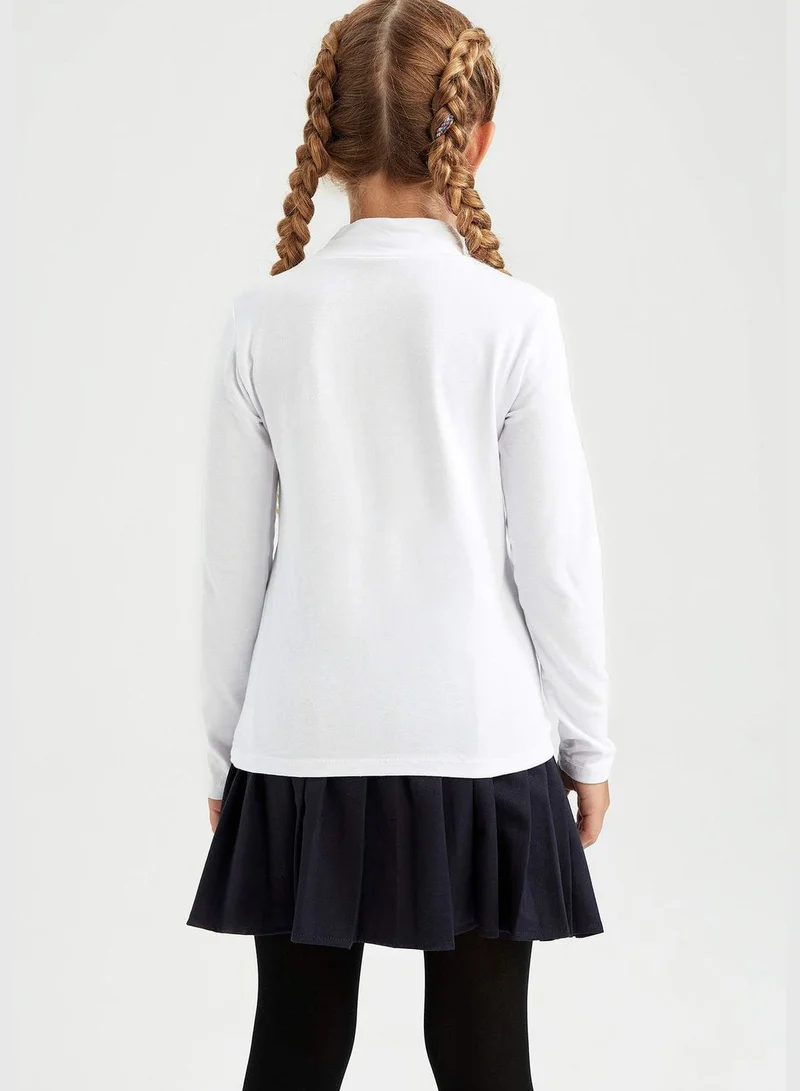 ديفاكتو Girl Regular Fit Half Turtle Neck Long Sleeve Body