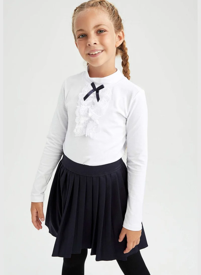 ديفاكتو Girl Regular Fit Half Turtle Neck Long Sleeve Body