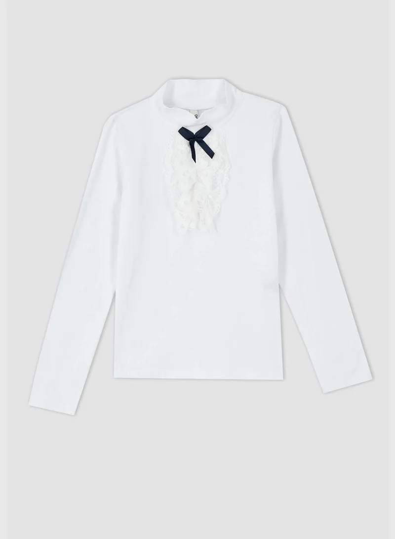 ديفاكتو Girl Regular Fit Half Turtle Neck Long Sleeve Body