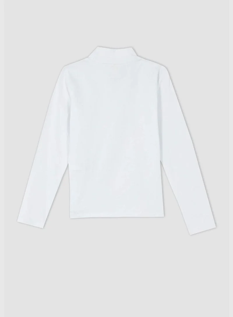 ديفاكتو Girl Regular Fit Half Turtle Neck Long Sleeve Body