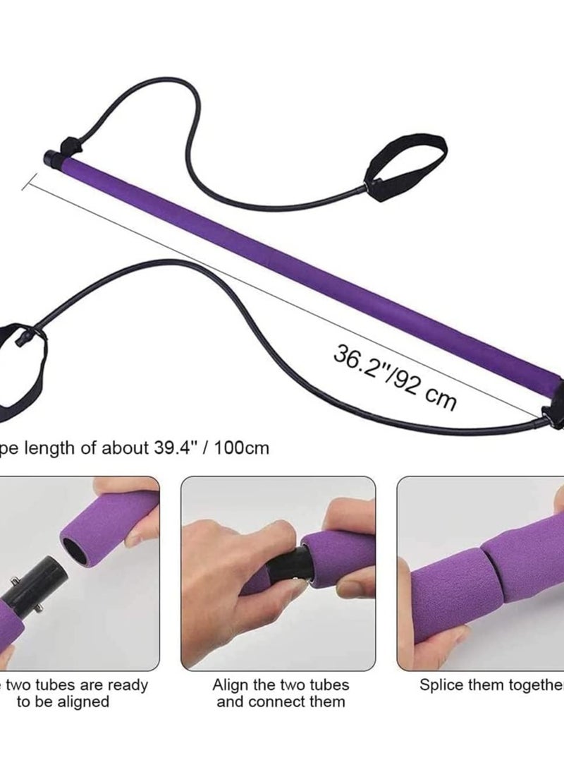 Spall Pilates Excercise Resistance Band Pilates Bar Pilates Stick For Man Women Home Gym Workout Fitness Yoga - Image 4