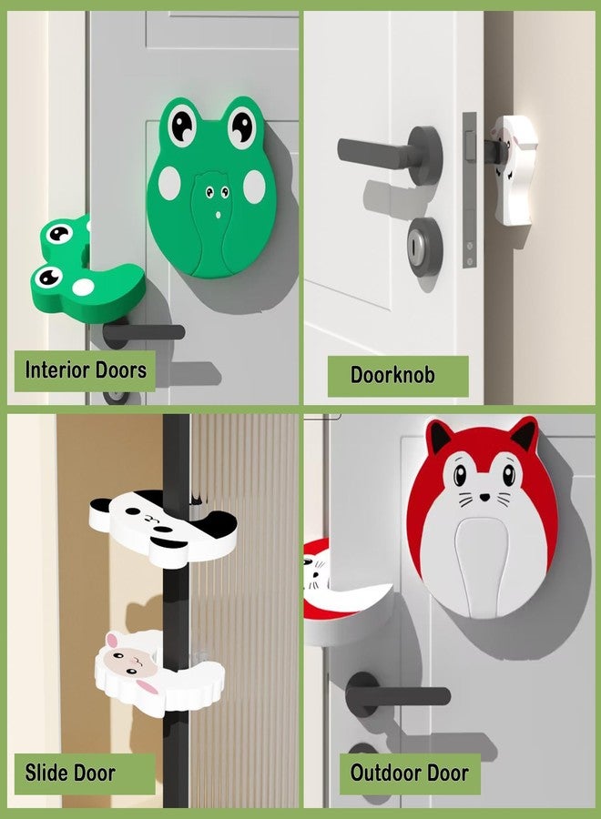 Mockery Children's Anti-Pinch Door Card, Baby's Anti-Pinch Hand Door Gap Protection Strip, Baby Door Clip, Door Stop, Door Stop, Silent Door Stop Pad (1pcs, Frog-Green) - Image 2