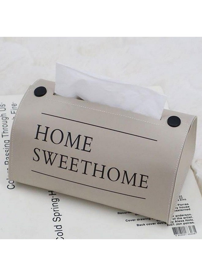 Beauenty Tissue Holder Box, Creative PU Leather Dustproof Tissue Holder, Decorative Space Saving Multifunctional Tissue Box Napkin Holder for Table, Desk, Shelf, Mantel - Image 3