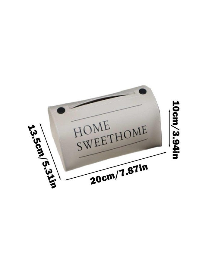 Beauenty Tissue Holder Box, Creative PU Leather Dustproof Tissue Holder, Decorative Space Saving Multifunctional Tissue Box Napkin Holder for Table, Desk, Shelf, Mantel - Image 5