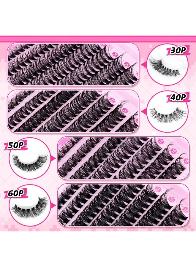 wiwoseo Cluster Eyelash Extensions 560pcs Lash Clusters Wipsy Cluster Lashes D Curl Eyelashes Clusters Individual Lashes DIY Lash Extensions Cluster Lashes Natural Look Eyelashes Clusters (8-16MM) - Image 2