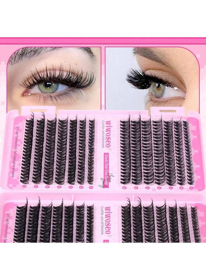 wiwoseo Cluster Eyelash Extensions 560pcs Lash Clusters Wipsy Cluster Lashes D Curl Eyelashes Clusters Individual Lashes DIY Lash Extensions Cluster Lashes Natural Look Eyelashes Clusters (8-16MM) - Image 5