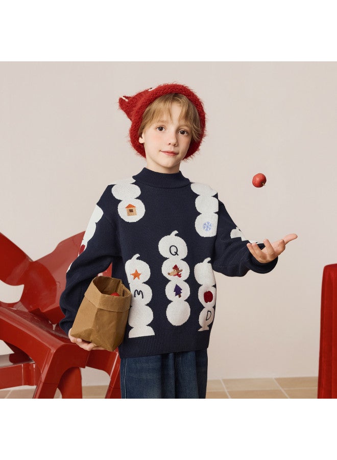 مكد سترة نصف رقبة بطابع كرتوني ممتع أكاديمي شتوية للأولاد - Image 2