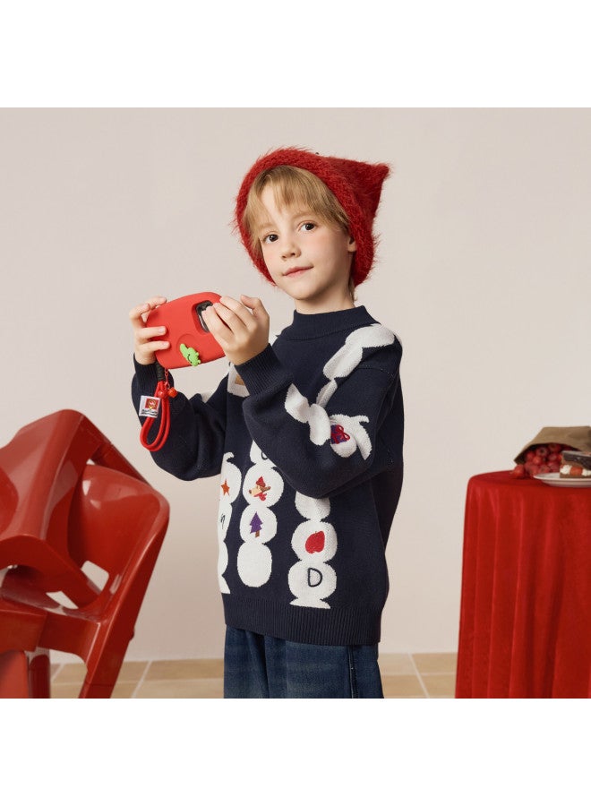 مكد سترة نصف رقبة بطابع كرتوني ممتع أكاديمي شتوية للأولاد - Image 3