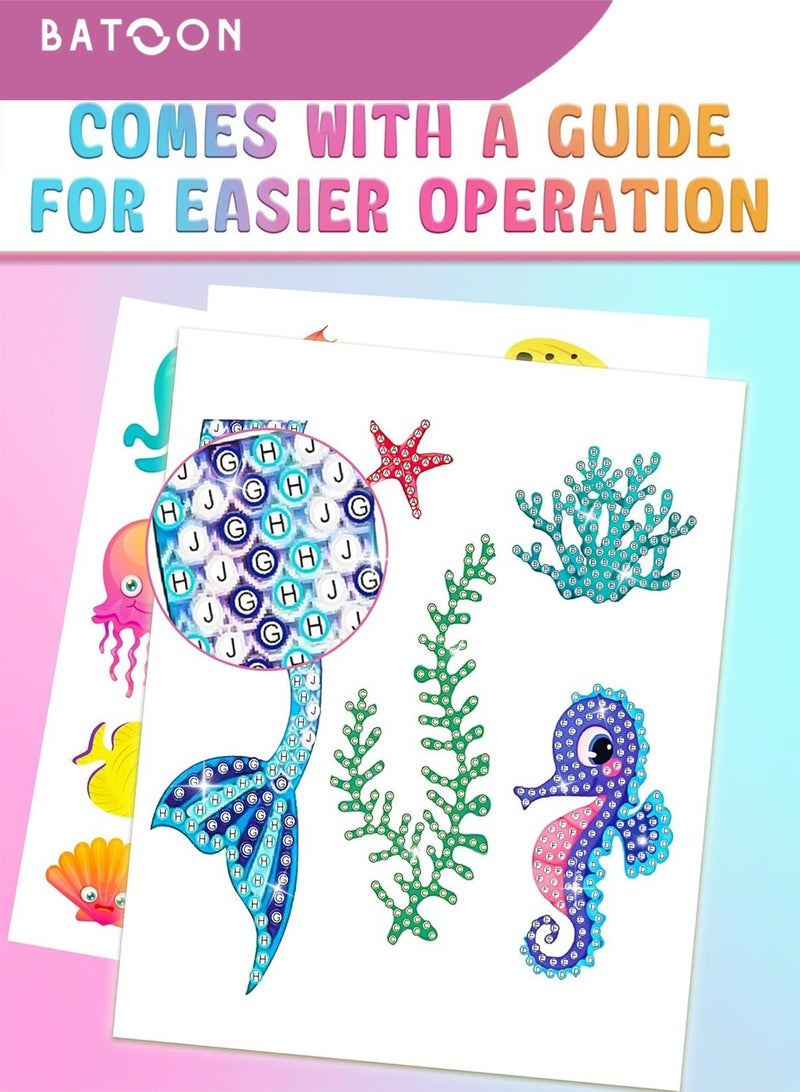 باتون مجموعات تزيين زجاجات المياه الخاصة بك للفتيات، ألعاب هدايا فنية وحرفية ممتعة للأعمار من 3 سنوات فما فوق، أعمال فنية لرسم الأحجار الكريمة، ألعاب هدايا فنية وحرفية ممتعة لأعياد ميلاد الفتيات - Image 5