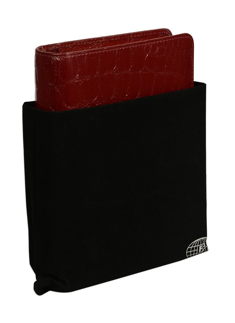 FIS FIS® Leather Organizer  "CROCODILUS" and Activity Journal, Size: (11x17cm), Color : Maroon_ FSORLO2MR  - Image 3