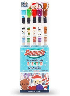 Scentco Holiday Smencils - Hb #2 Patented Gourmet Scented Fun Pencils, 5 Count - Stocking Stuffer, Gifts For Kids, School Supplies, Party Favors, Classroom Rewards  - Image 1