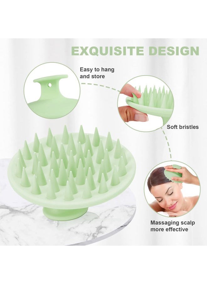 Meartchy Silicone Scalp Massager Shampoo Brush, Scalp Scrubber for Hair Growth (Grass Green)  - Image 3