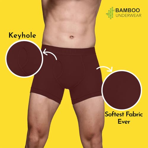 HEELIUM Bamboo Trunks for Men with Keyhole Fly | 3X Softer Than Cotton for All-Day Freshness | Soft & Durable Waistband | Easy Access Underwear for Ultimate Comfort - Image 4