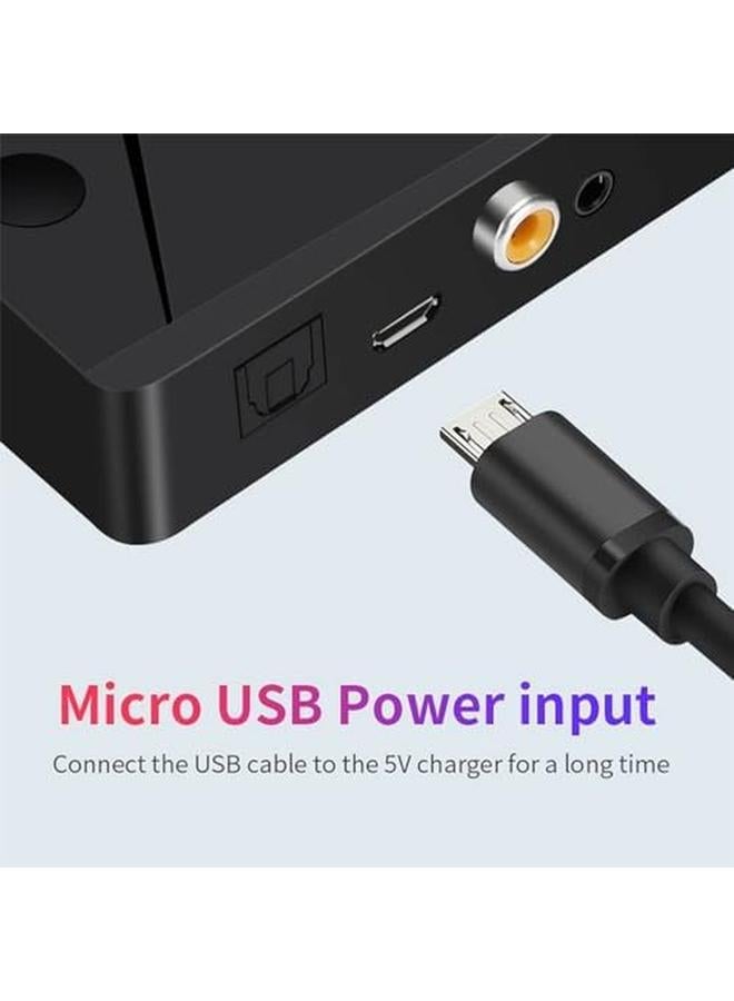 Bluetooth 5.0 Transmitter For Tv Aptx Low Latency Audio Adapter With Optical Input Coaxial Input Aux Input Plug And Play Hd Sound Quality Usb Powered
