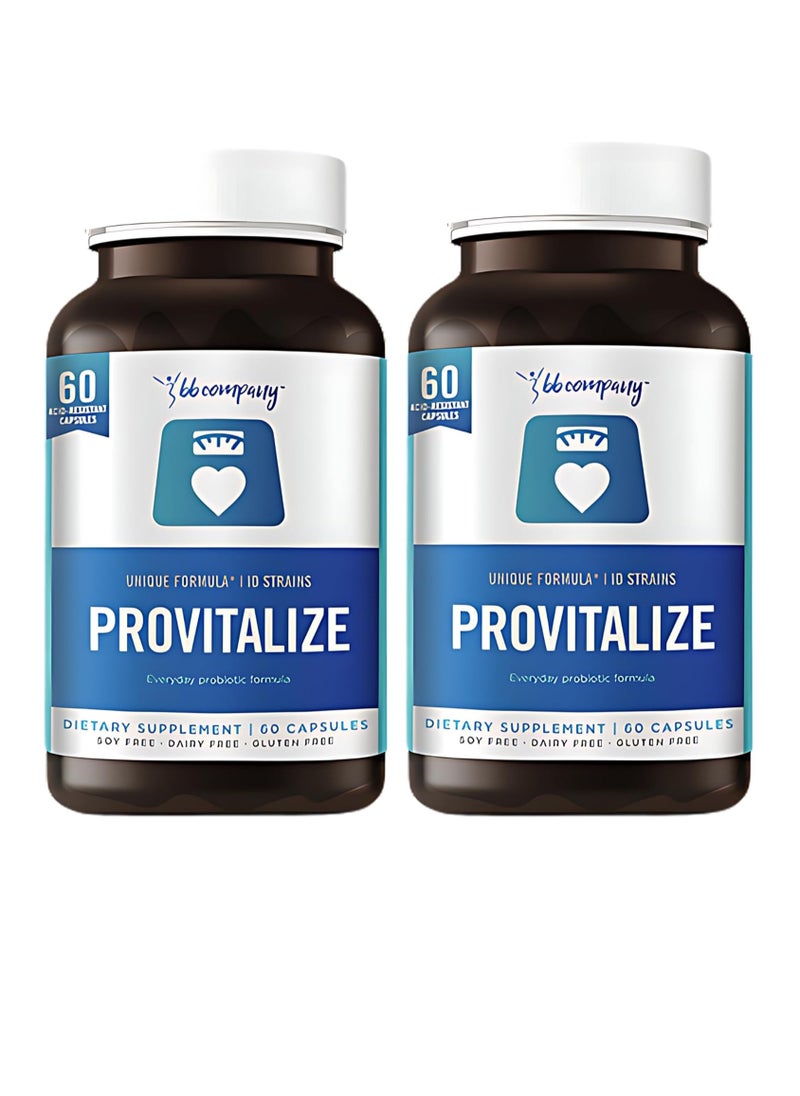 better body co. - Original Provitalize Probiotic Formula Optimized For Weight Management & Over-All Gut Health Natural Menopause for Hot Flashes Night Sweats Low Energy Mood Swings, 60 Capsules Pack of 2 - Image 1