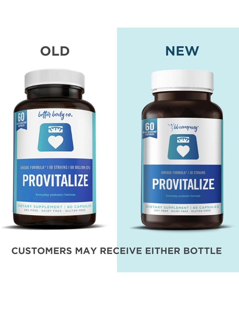 better body co. - Original Provitalize Probiotic Formula Optimized For Weight Management & Over-All Gut Health Natural Menopause for Hot Flashes Night Sweats Low Energy Mood Swings, 60 Capsules Pack of 2 - Image 1