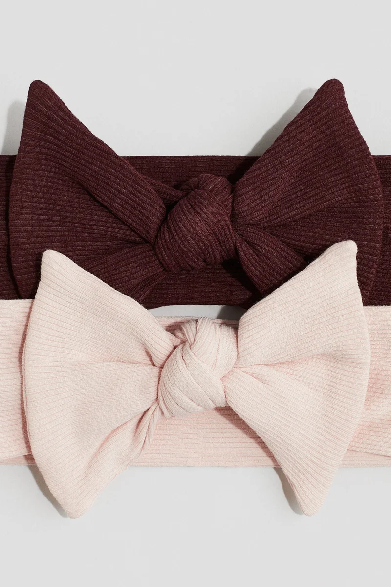 اتش اند ام أطواق شعر مزيّنة بعقدة - عبوة من قطعتين