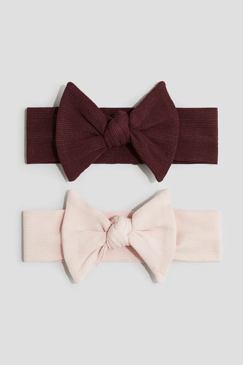 اتش اند ام أطواق شعر مزيّنة بعقدة - عبوة من قطعتين