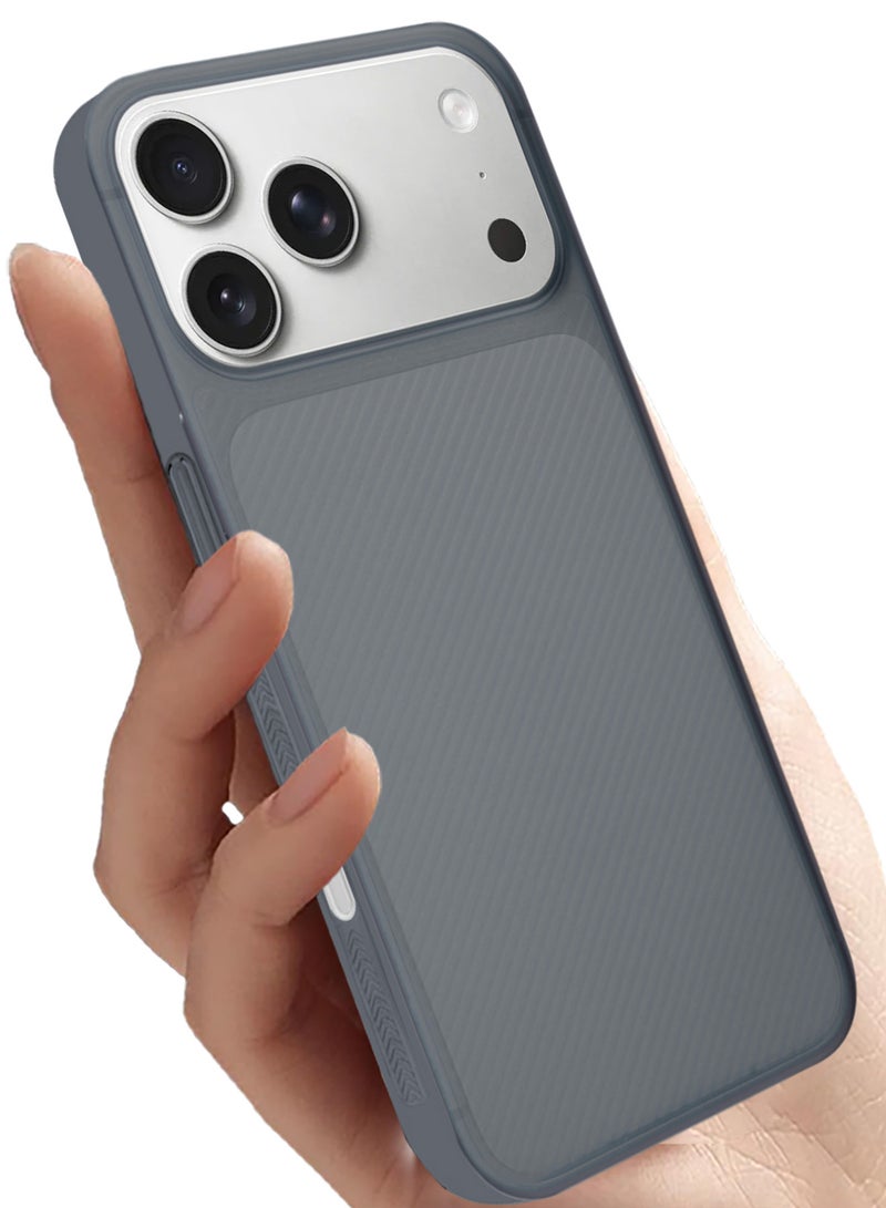 CATANES Case Cover for iPhone 17 Pro, Air Skin Line Design Back Cover, Sturdy Durable Ultra-Thin Case, Drop Protection Cover Clear - Midnight Blue - Image 5