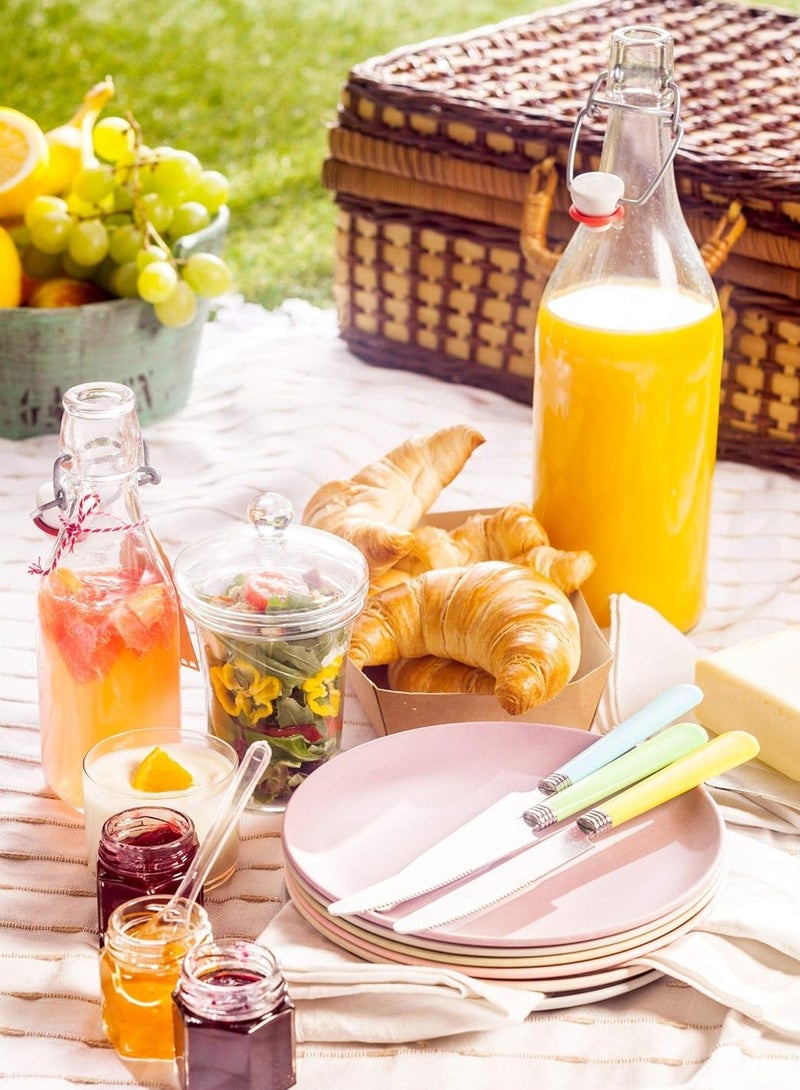 HOME ZONE Set of 4 1L Glass Reusable Swing Lid Water Oil Vinegar Bottle - Image 4