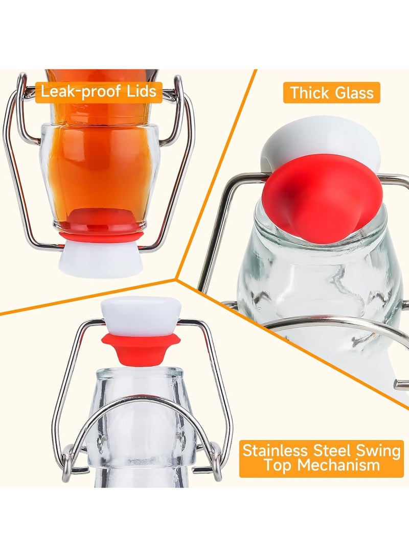 HOME ZONE Set of 4 1L Glass Reusable Swing Lid Water Oil Vinegar Bottle - Image 3