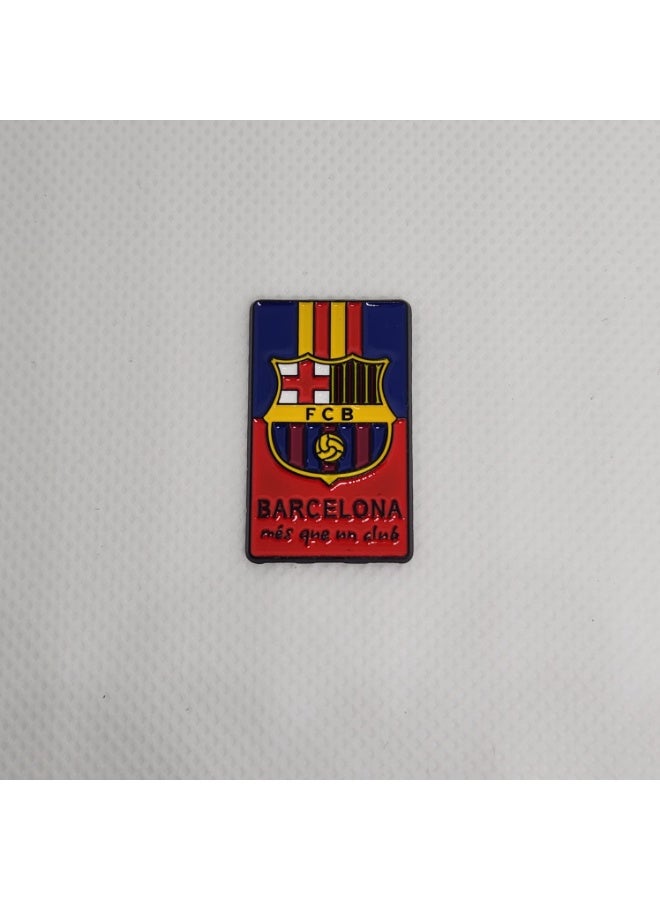 FC Barcelona Metal Sticker, Decorative Multicolour, Glossy Finish, Self-Adhesive, Rectangle, for iPhones, Laptops and Bags - Image 1