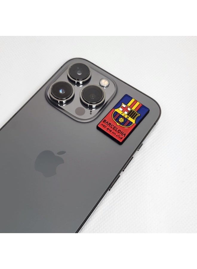 FC Barcelona Metal Sticker, Decorative Multicolour, Glossy Finish, Self-Adhesive, Rectangle, for iPhones, Laptops and Bags - Image 3