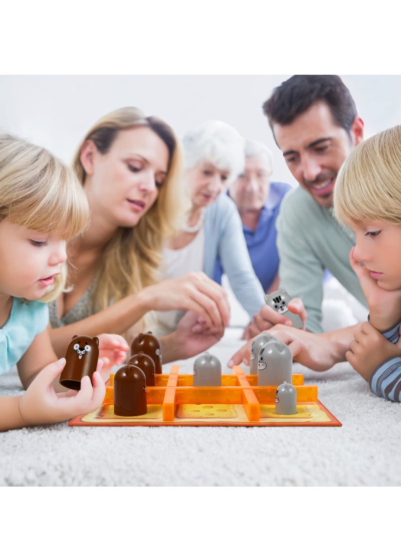 SOLARAE Cartoon Tic tac toe Board Game, Stacking Cup Board Game Toy/Tic- Tac- Toe game/Stacking Cups Nesting Cups/Puzzle Board Game Portable Travel Toy for Children Kids - Image 2