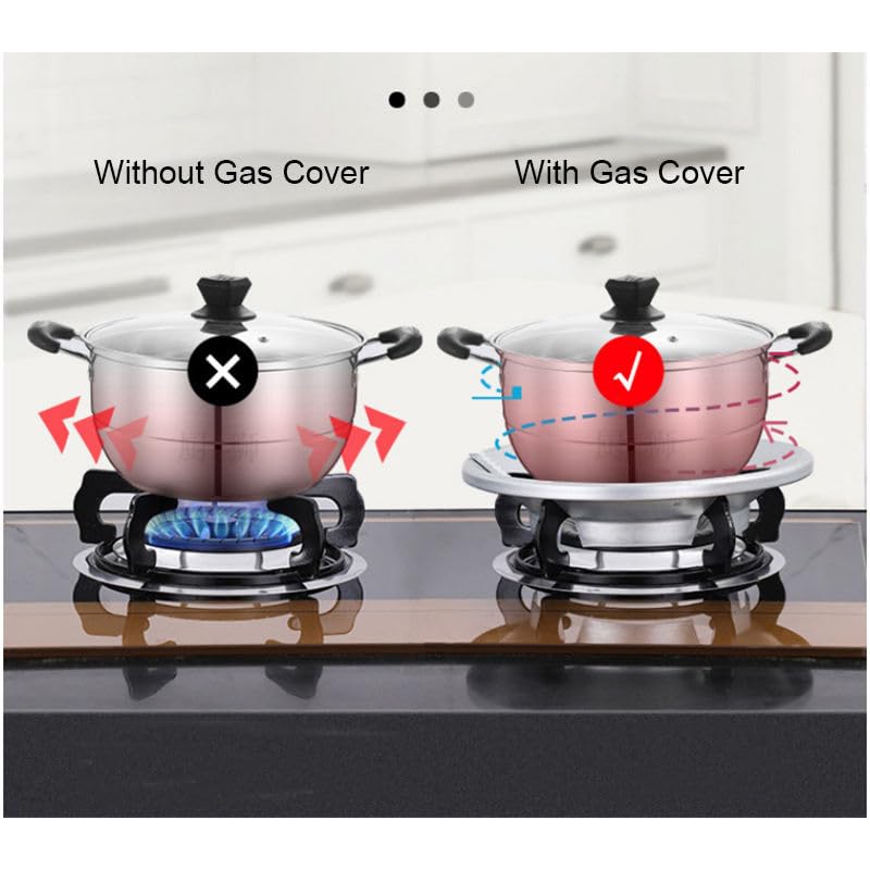 Lamok Set of Black Gas Saver Pan Support Rings - Support for Indian Gas Stoves, 4-Leg Design (2, Black) - Image 3