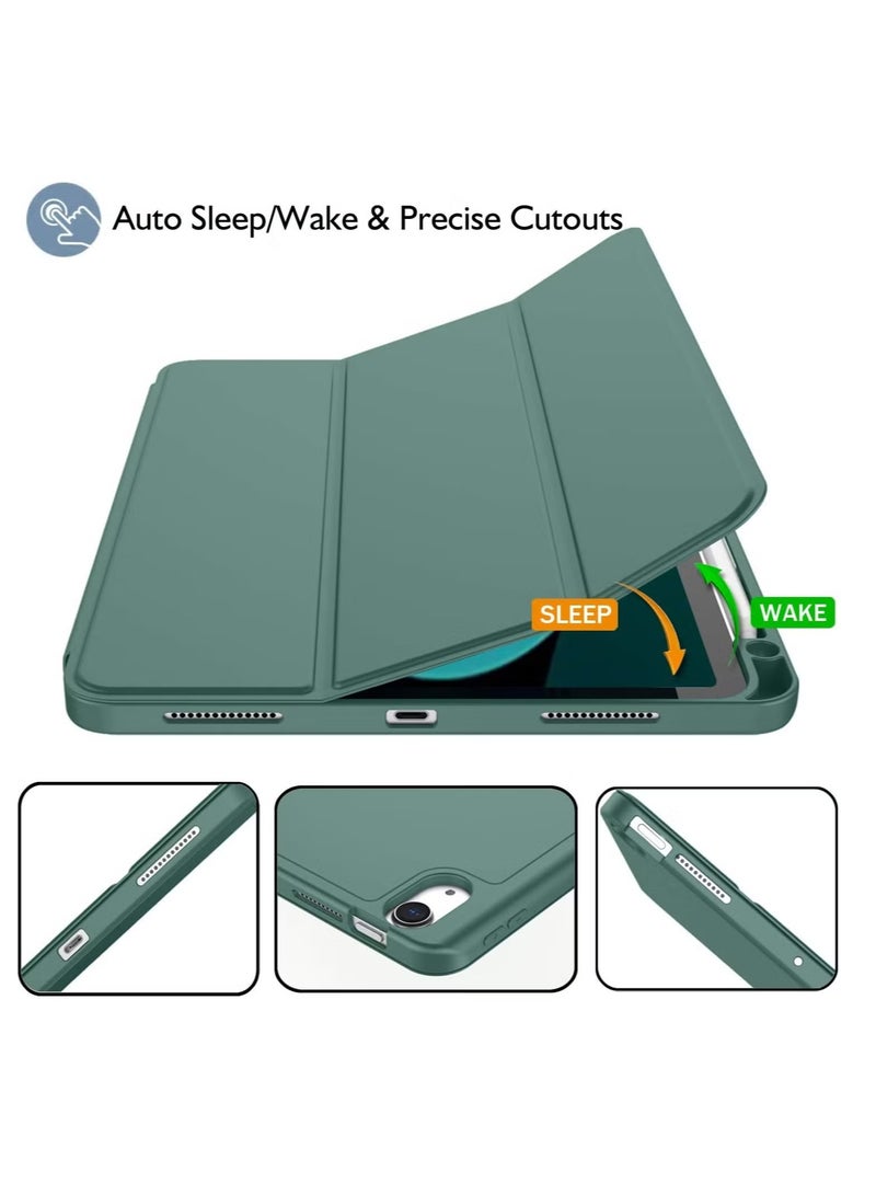 TIGER Case for iPad 10th Generation 10.9 Inch (2022 Model) – Slim Stand Hard Back Shell Cover with Auto Wake/Sleep Function, Durable Protection, Lightweight, and Stylish – Precise Cutouts for Easy Access to Ports, Buttons & Camera – Perfect Fit for iPad 10.9” 10th Gen Dark Green - Image 5