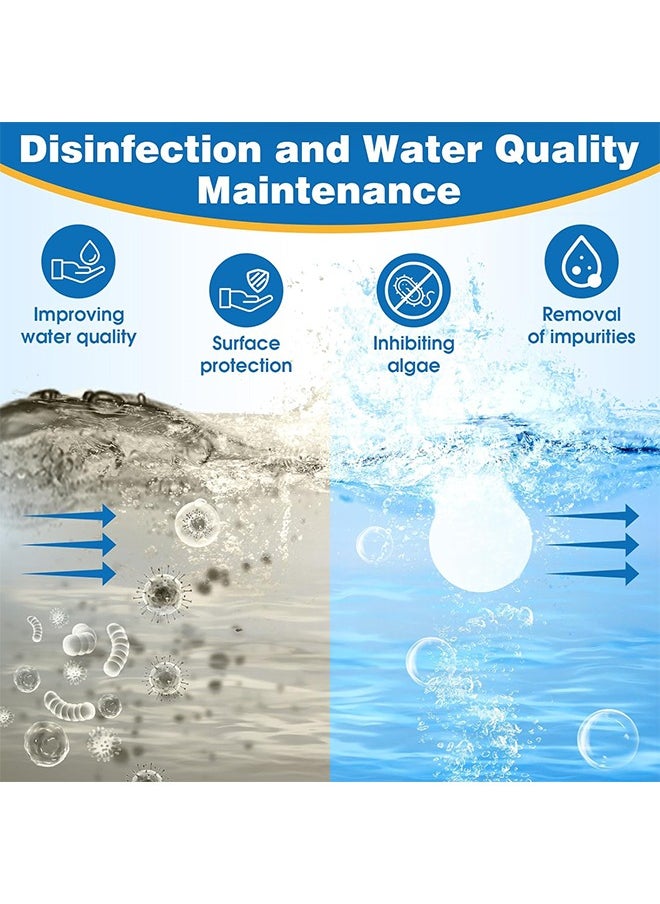Chlorinating Tablets Clear Pool Cleaning Tablets, 50 Tablets