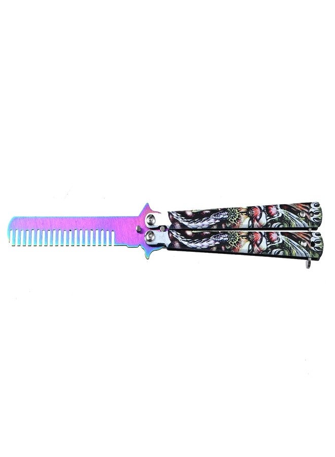 WILD TACTICAL Stainless Steel Metal Hair & Beard Comb, Multifunctional Folding EDC Pocket Comb Hair Styling Tools - Image 2
