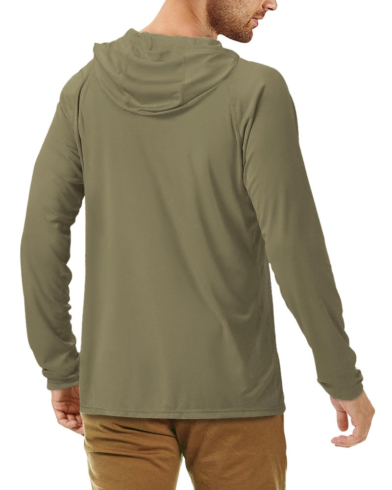 Roadbox Men's UPF 50+ Sun Protection Hoodie Shirt Outdoor UV Long Sleeve Fishing Shirts for Workout Running Swimming Hiking - Image 3