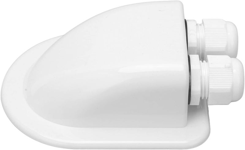 ZJchao Deck Box Cover Solar Cable Entry Gland Dual IP68 ABS Mount Housing for RV Yacht White - Image 2
